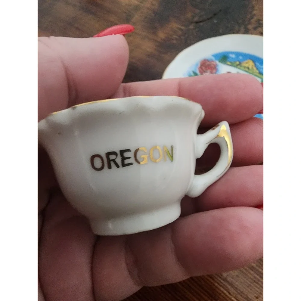 Vintage‎ Oregon Souvenirs mini plate and cup